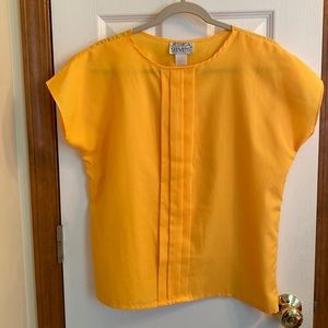 Jessica Stevens Women’s Size 14 Yellow Short Sleeve Blouse